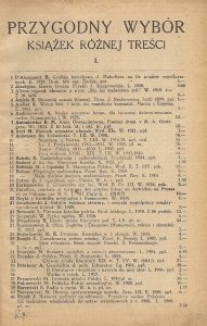 Księgarnia D. E. Friedleina w Krakowie. Dział książek starych. Przygodny wybór książek różnej treści. Nr 1-10. [lata 30. XX w.].