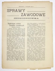 SPRAWY Zawodowe. Jednodniówka.