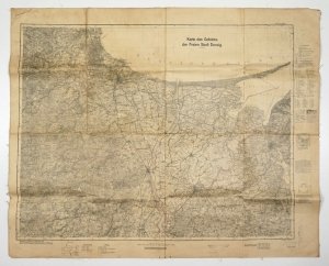 [WYBRZEŻE]. Karte des Gebietes der Freien Stadt Danzig (1 cm-Karte). Mapa form.  68,8x87,7 na ark. 79,4x98,3 cm.
