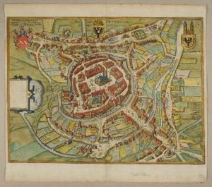 ŚWIEBODZIN. Die Stadt Swibuschin in nider Schlesien. [miedzioryt kolorowany]