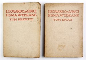 DA VINCI Leonardo - Pisma wybrane. Wybór, układ, przekład i wstęp Leopolda Staffa. T. 1-2. 