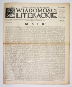 WIADOMOŚCI Literackie. Tygodnik. R. 13, nr 45 (677): 10 V 1936