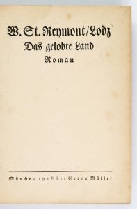 REYMONT W. S. - Lodz. Das gelobte Land. Roman. Berechtigte Uebersetzung von A. von Guttry.