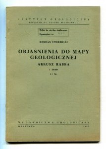 Świderski Bohdan - Objaśnienia do mapy geologicznej. Arkusz Rabka 1:50 000