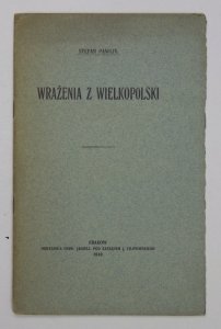 Pawlik Stefan - Wrażenia z Wielkopolski [dedykacja]