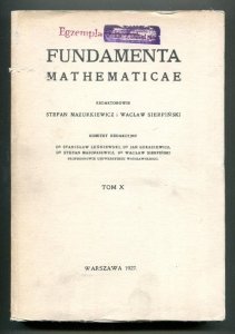 Fundamenta Mathematicae. Redaktorowie: Stefan Mazurkiewicz i Wacław Sierpiński. T.10 [1960]