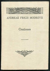 Modrzewski Andrzej Frycz. Modrevii Andreae Fricii - Orationes.
