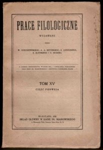 Prace Filologiczne. T.15, cz.1.