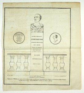 [CZARTORYSKI Adam Kazimierz]. Adamo Principi Czartoryski Scholae Militaris eo Duce hisce in aedibus ab A-no MDCCLXV ab A-um MDCCXCIV florentissimae alumni superstites. MDCCCXXIV.