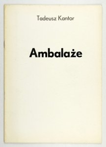 Whitechapel Gallery. Tadeusz Kantor. Ambalaże.