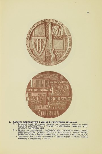 [KAMIŃSKI Czesław - redaktor] - Katalog medali wybitych w Mennicy Państwowej w Warszawie w roku 1969.