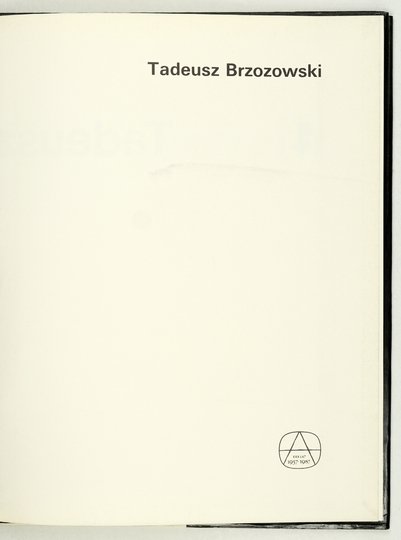 MARKIEWICZ Maria - Tadeusz Brzozowski. Oprac. ...
