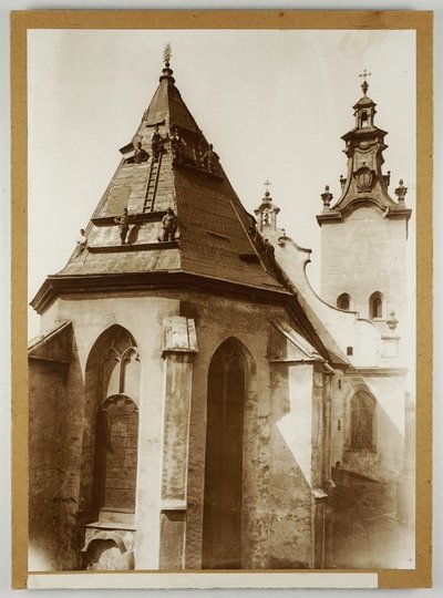 [Katedra Łacińska - remont dachu - fotografia sytuacyjna].