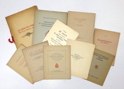 [BIBLIOFILSKIE drobiazgi 1]. Zbiór 10 drobnych publikacji Towarzystwa Miłośników Książki w Krakowie z lat 1925-1927.