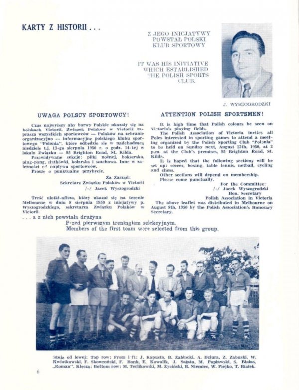 1950-1970. XX lecie K.S.Polonia 20th Anniversary Polonia Sports Club . Redakcja albumu Roman Winiarski