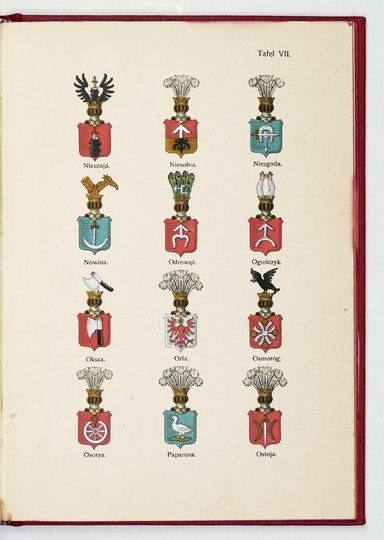 ŻERNICKI-SZELIGA Emilian v[on] - Die polnischen Stammwappen, ihre Geschichte und ihre Sagen. Mit 185 Wappen auf 16 Tafeln.
