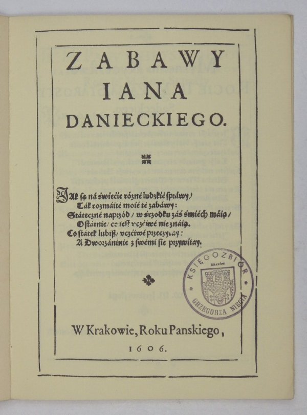 Daniecki Ian - Zabawy [reprint]