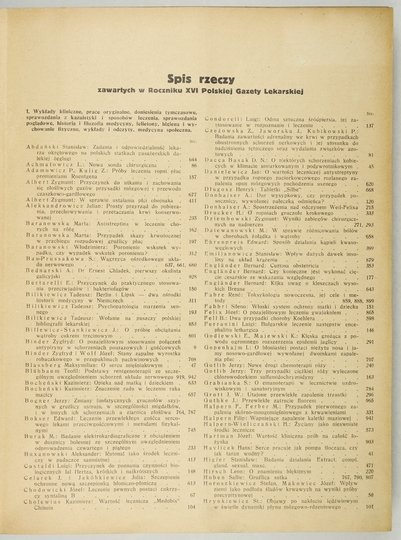 POLSKA Gazeta Lekarska. Dawniej Gazeta Lekarska, Przegląd Lekarski oraz Czasopismo Lekarskie  i Lwowski Tygodnik Lekarski{|br /|}R. 16, nr 1-51. 1937