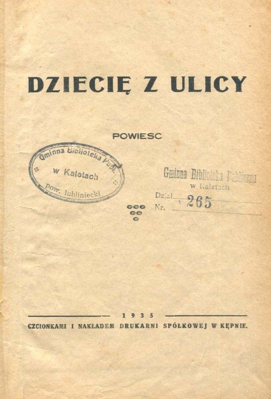 [Schobert Hedwig] - Dziecię ulicy.