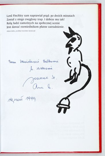 BIKONT Anna, SZCZĘSNA Joanna - Epitafia czyli uroki roztaczane przez niektóre zwłoki. (Odręczna dedykacja obu autorek)