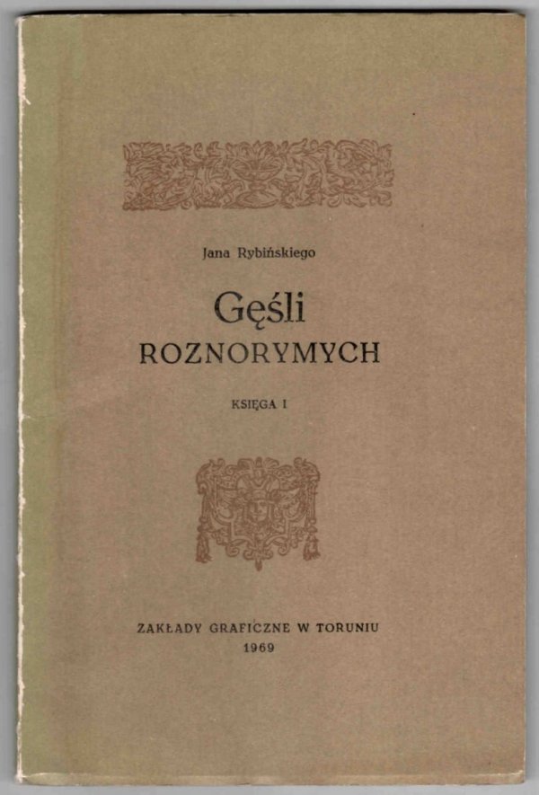 Rybiński Jan - Gęśli roznorymych Księga 1