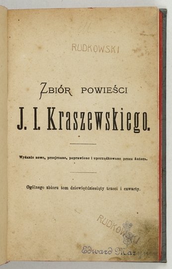 KRASZEWSKI J[ózef] I[gnacy] - Kordecki. Powieść historyczna. Cztery tomy we dwóch