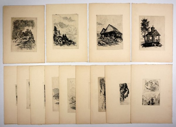 ELJASZ-RADZIKOWSKI Walery - Studja z Tatr. Rytował w Krakowie ...