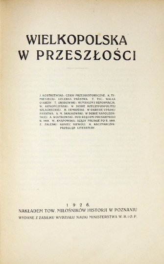 WIELKOPOLSKA w przeszłości.