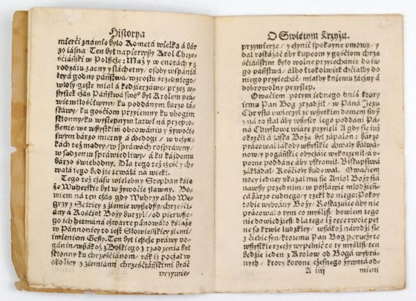 POWIEŚĆ Rzeczy istey O założeniu Klasztora na Lysey gorze braciey zakonu świętego Benedykta. Y też o tym jiko drzewo świętego Krzyża na te gore iest przynieśione.