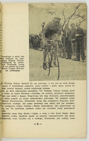 PROGRAM XII Wyścigu Pokoju. Berlin, Praga, Warszawa. 1959.