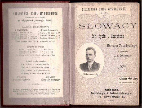 Zawiliński Roman - Słowacy ich życie i literatura. Z przedmową J.A.Święcickiego