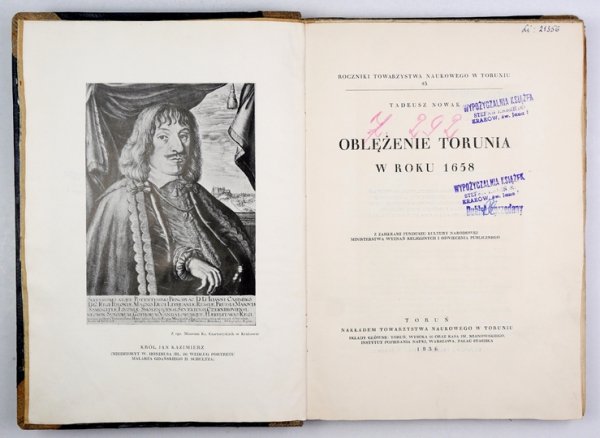 NOWAK Tadeusz - Oblężenie Torunia w roku 1658.