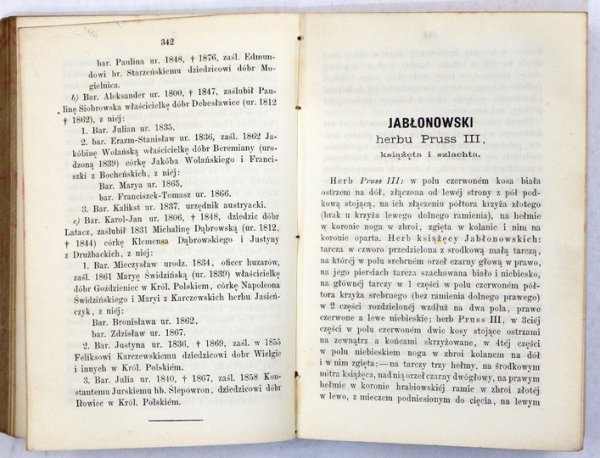 [KOSIŃSKI Adam Amilkar] - Przewodnik heraldyczny. Monografie kilkudziesięciu znakomitszych rodzin, spis rodzin senatorskich i tytuły honorowe posiadających