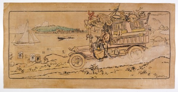 NEVIL André - Le Rallye Automobile de S-t Sebastien. Plakat towarzyszący rajdowi samochodowemu 1912.