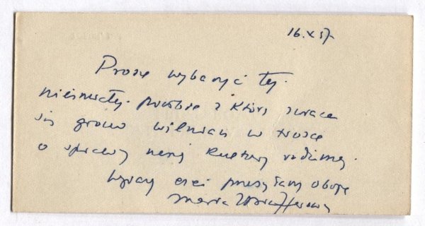 [ZNAMIEROWSKA-PRÜFFEROWA Maria]. Prof. Dr Maria Znamierowska-Prüfferowa. Toruń, Danielewskiego 6.