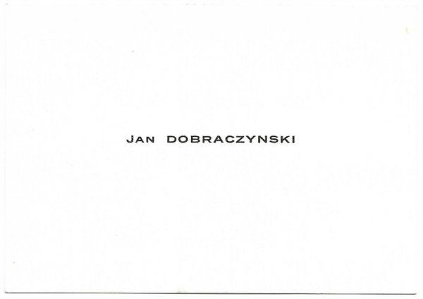 [WIZYTÓWKA] Jan DOBRACZYŃSKI.