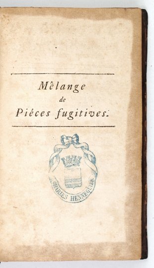 VARSOVIE ridicule, &amp; autres Piéces nouvelles. La Voix De la Nature et de a Raison, Ou Lettre dun Gouverneur au Pere de son Eleve. Lettres sur le Caractere des Anglois. Lettres sur la Creation de l;Arbre de Vie. Rédigé par Mr. L. C. M******.