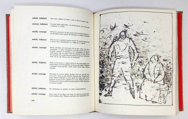 BRECHT Bertold - Matka Courage i jej dzieci. Kronika z wojny trzydziestoletniej. Ilustrował Tadeusz Kulisiewicz.