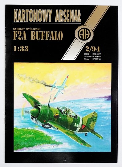 KARTONOWY Arsenał. Nr 2/1994: Samolot myśliwski F2A Buffalo, model 339C - holenderski.