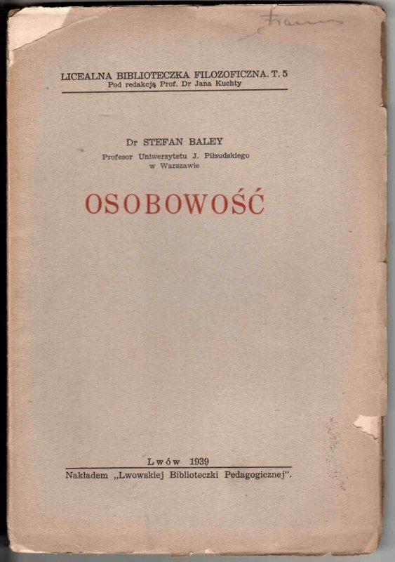 Baley Stefan - Osobowość.