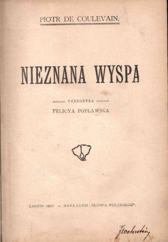 Coulevain Piotr de - Nieznana wyspa.