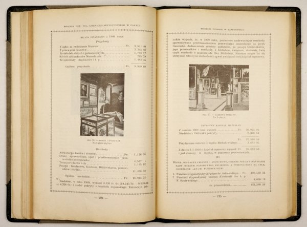 ROCZNIK Towarzystwa Polskiego Literacko-Artystycznego w Paryżu. R. 1: 1911-1912. Pamiątki polskie i groby polskie ze 100 illustracyami. Przewodnik po Paryżu z 65 illustracyami i planem Paryża.