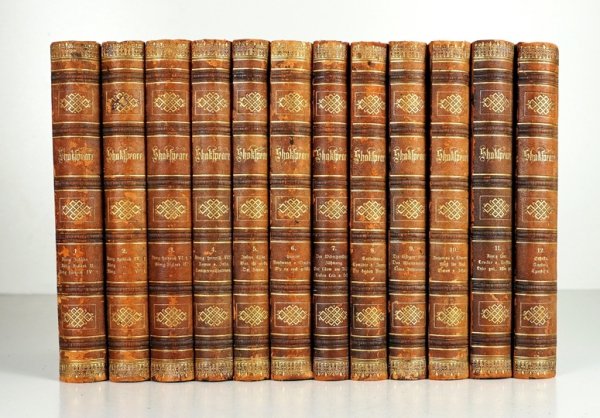 [SHAKESPEARE William] - Shakespeare's dramatische Werke. Nach der Uebersetzung von August Wilhelm Schlegel und Ludwig Tieck [...]. Bd. 1-12