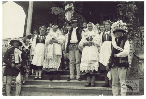 [GÓRY - Karpaty - górale w Jurgowie na Spiszu - fotografia zbiorowa, sytuacyjna].