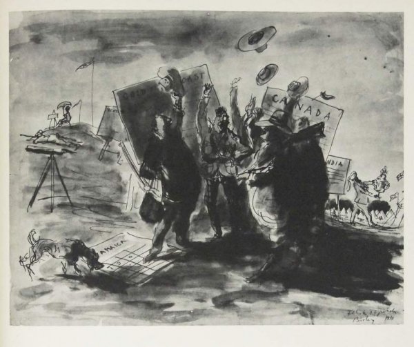 Topolski Feliks - Britain in Peace and War. Drawn by ... With an introduction by J. Laver. 