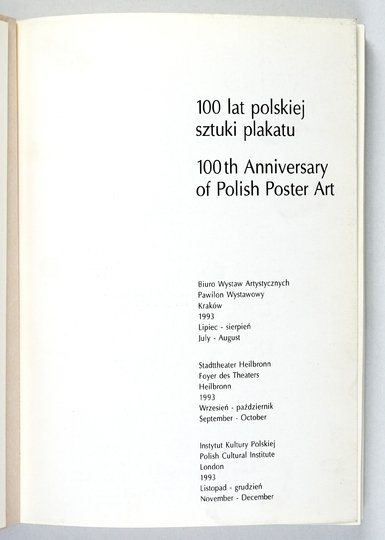 DYDO Krzysztof - 100 lat polskiej sztuki plakatu. Wystawa plakatów.