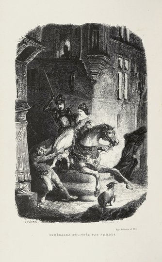 HUGO Victor - Notre-Dame de Paris. Édition illustrée d'après les dessins De MM. E[douard] de Beaumont, L[ouis Alexis] Boulanger, [Charles Francois] Daubigny, T[ony] Johannot, de Lemud, Meissonnier, C. Roqueplan, de Rudder, Steinheil [...].