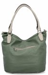 Torebka Damska Shopper Bag XL firmy Hernan Jasno Zielona/Beżowa