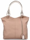 Torebka Damska Shopper Bag XL firmy Hernan Pudrowy Róż/Beżowa