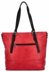 Uniwersalna Torebka Damska Shopper Bag XL firmy Hernan Czerwona/Czarny